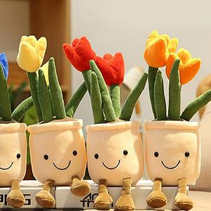튤립인형 장식 봄 인테리어 소품 꽃인형 화분인형 어린이집 유치원 학교 꾸미기