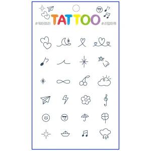 타투스티커 TS-011심플타투 물없이10초완성 문신 51종