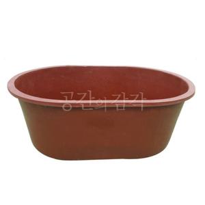 특대형 고무통 낮은 다라이 화분 대야 빨간색 구멍 1350 빅사이즈