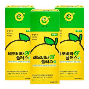 비타민C 아스코르빈산 경남제약 레모비타 플러스 120정 x3개 레몬 맛 씹어먹는 어린이