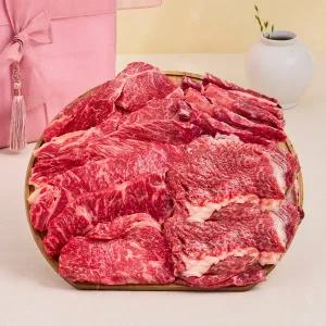 [미쓰하누]1++(9)등급 한우 패밀리 A 실속 선물세트 800g (등심 200g1, 채끝 200g1, 갈비살 200g1, 차돌...