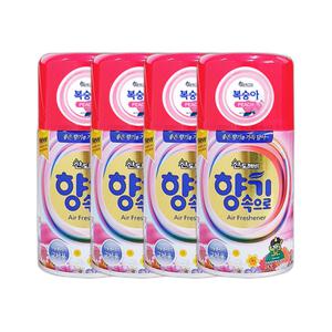 산도깨비 향기속으로 자동분사기 복숭아향 리필캔 290ml 4개