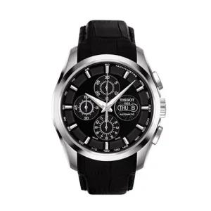 티쏘 티쏘 남성 가죽 시계 꾸뜨리에 T035.614.16.051.00