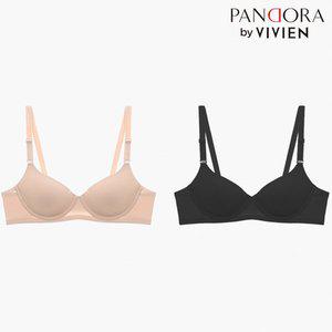 판도라by비비안 A-E컵 와이어 소프트 몰드 빅사이즈 브라 (소프트스킨,블랙/75A-85E) VBR7152