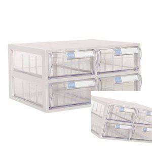 MF10 다용도 수납함 CMD 4칸 서랍함 투명미니서랍장 약서랍장 다용도수납함