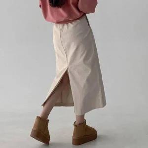 [에이와비] [140.150ver] #AWABMADE:_어반코듀로이롱스커트 -키작녀/기장선택/2color/3size