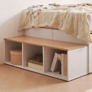 1100 벤치수납장 오픈형수납벤치 낮은 책장의자 1단