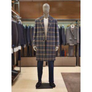 갤러리아 킨록 체크 코트 그레이 (TIO53)