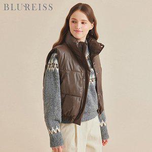[블루레이스]하이넥레더지퍼여밈패딩조끼_BI4W3VT4911