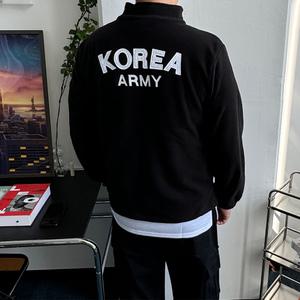 [1+1/당일출고] 올자수 폴라폴리스 로카 간부 태극기 커플 후리스 자켓 블랙