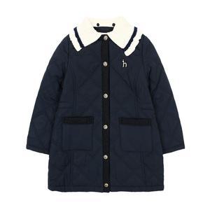 [헤지스키즈] 니트카라 롱 퀼팅점퍼 (HUF12JP51M_NV)