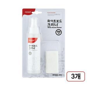 모나미)화이트보드 크리너(100ml), 3개입
