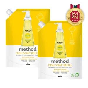 메소드 주방세제 리필 1L 레몬민트 x 2개