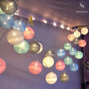 LED 알 전구 큰 앵두 조명 6cm 방수 리모컨 건전지 캠핑 차박 텐트 장식