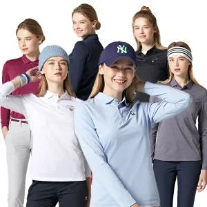 MLIMITED 여자 여성 스포츠 소로나 폴로티 긴팔티 카라티 티셔츠