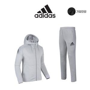아디다스 컴뱃스포츠 마샬아츠 기모 후드 트레이닝 세트 TR70 GR(그레이) 남녀 운동복 슬림핏 겨울용