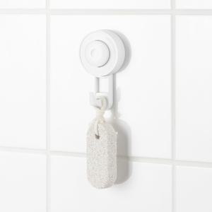 디허브 써니 화이트 후크 1p 흡착식 다용도 벽걸이 매직 고리 무타공 벽고리 훅 접착식걸이 옷걸이 투명 화이트 고리형 강력 후크 SNHK1P-WH65