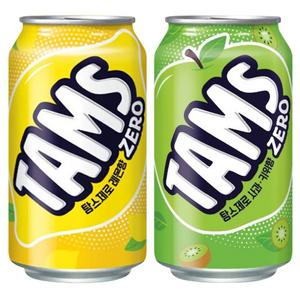 355ml 탐스제로 제로탄산 에스파 탐스 제로 레몬 12캔 + 사과키위