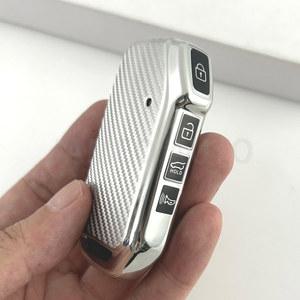 탄소 섬유 자동차 스마트 원격 키 케이스, 기아 K3 KX3 KX7 K5 스포티지 카니발 Mpv 기아 키 커버 K8 보호대 액세서리, 신제품