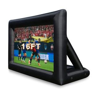 에어 블로워 보관 가방이 있는 인플라토엑스 인플레이터블 영화 스크린 야외 프로젝터 스크린 전면 /후면 프로젝션, 뒷마당 영화의 밤을 위한 쉬운 설정 블로우 업 스크린, 테마 파티, 축하 행사 (16FT)