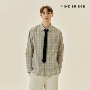 (택가 79,900원)마인드브릿지 [COUTURE]옴브레체크오버핏셔츠 MZWS2172