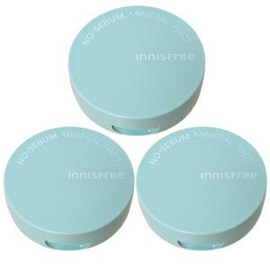 이니스프리 노세범 미네랄 파우더 팩트8.5g x 3개 지속력좋은 유분제거
