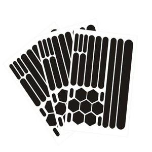 오토바이 반사 스티커 헬멧, 보이지 않는 블랙 테이프, 효과적인 스트립, 자전거 헬멧