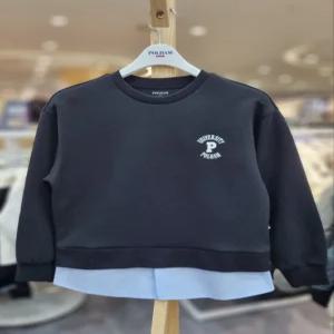 [폴햄키즈] 공용)더블니트 셔츠 레이어드 맨투맨PKF1TR3050-BK(봄신상)