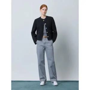 [CC콜렉트](하남점)[씨씨콜렉트] [C-Exclusive]부클 라운드넥 핸드메이드 자켓_C244MSG151