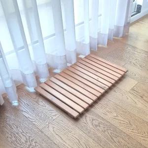 마호가니 원목 미니 발판 욕실발판 현관매트 발매트