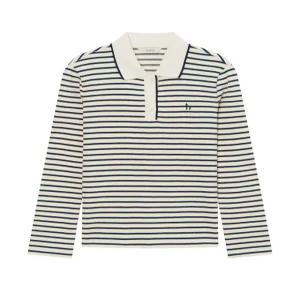 [헤지스 여성] [24FW] HSTS4D905N2 니트라이크 폴로티셔츠 네이비