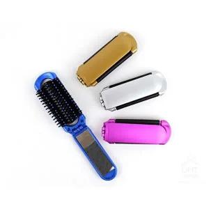 휴대용 접이식 머리빗 거울 랜덤발송 헤어브러쉬-W339A31
