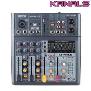 BKG-30 카날스 소형 오디오 믹서 블루투스, USB, SD, 이펙터, PC 인터페이스