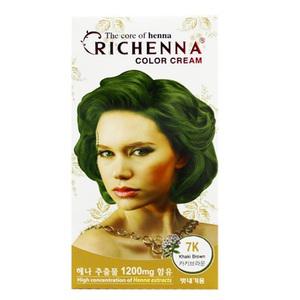 염색약/리체나 칼라크림 카키브라운 7K