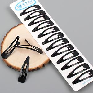 검정 똑딱핀 똑딱이핀 헤어핀 머리핀 12P