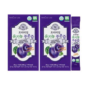 홀라이프 프리미엄 유기농 푸룬즙, 14개입, 2개