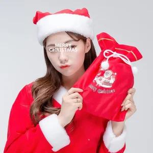 크리스마스파티 산타 소형 선물자루 코스튬 파티용품