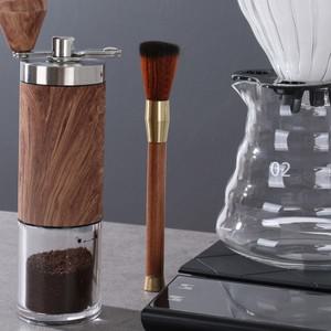 커피 그라인더 청소 브러시 기계 액세서리 주방용 나무 손잡이 에스프레소