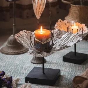 [월데코] 빈티지 플라워 스탠드 캔들 홀더02