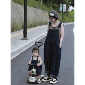 데님멜빵 오버핏 아기멜빵 유아멜빵 패밀리룩 빅사이즈