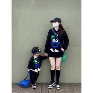 아기 맨투맨 입체 캐릭터 모녀 모자 패밀리룩 빅사이즈