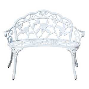 장미 벤치 정원 주물 엔틱 가든 의자 정원꾸미 지지대 화이트