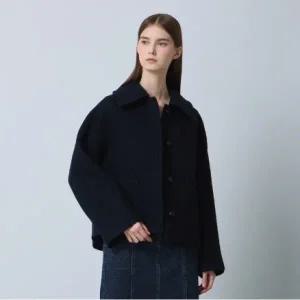 [롯데백화점]씨씨콜렉트 알파카 블렌드 칼라 크롭자켓 (C244MSG002)