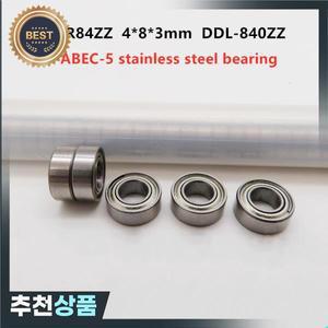 ABEC-5 DDL-840ZZ 스테인리스 스틸 미니어처 볼 베어링 SMR84ZZ 4x8x3mm 50 개