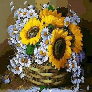 피포페인팅 유니Q2947 해바라기테마 DIY명화그리기 액자