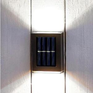 IP65 방유행수등급 간편설치 2LED 태양광 벽등 WHITE