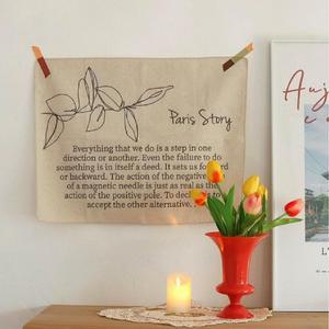 린넨 커튼 유행빈티지 레트로 인테리어 패브릭포스터