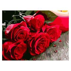 OH-M 명모던화 유화그리기 A-268 장미 다섯송이 40x50