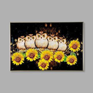 행운 부엉이유니 해바라기 돈들어오는 그림 금전운 액자
