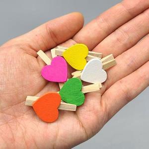 인테리어 미유행니 하트 나무 집게